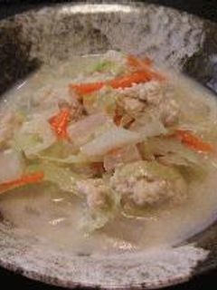 鶏団子の豆乳スープ-レシピのメイン写真