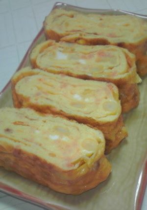 鮭フレークとコーンの卵焼き-レシピのメイン写真