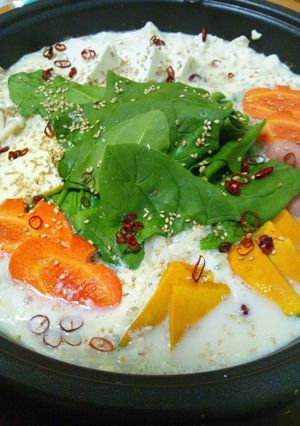 パンプキン豆乳鍋♡ハロウィン鍋-レシピのメイン写真
