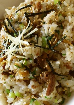 牛肉とエリンギの生姜混ぜご飯-レシピのメイン写真