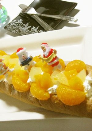 バケット＆フルーツでロングノエル♫♬-レシピのメイン写真