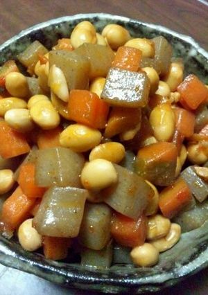 大豆とまぐろの辛炒りいため-レシピのメイン写真