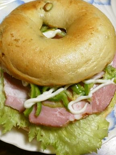 バジルマヨネーズのベーグルサンド-レシピのメイン写真