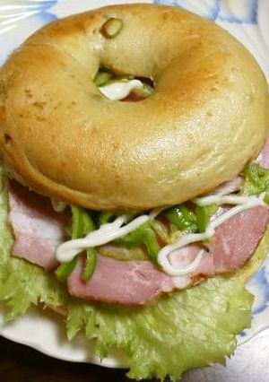 バジルマヨネーズのベーグルサンド-レシピのメイン写真