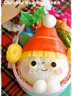 *キャラ弁*クリスマス★サンタ帽子女の子-レシピのメイン写真
