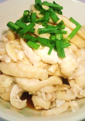 簡単♪節約♪鶏皮だけっプリッと鶏皮ポン酢-レシピのメイン写真