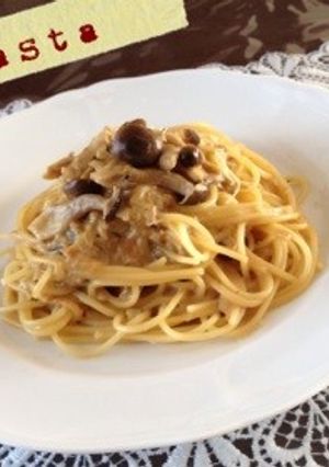 きのこと鳥肉のカレー クリーム パスタ-レシピのメイン写真