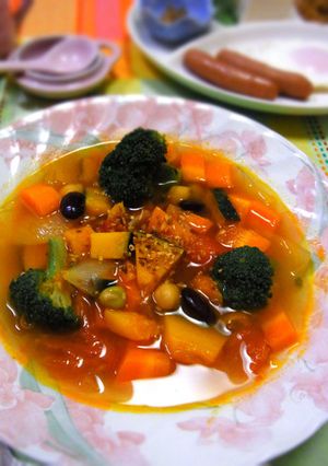 朝から元気♪たっぷり野菜の食べるスープ♪-レシピのメイン写真
