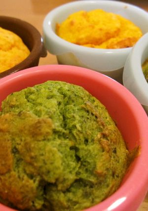 簡単☆もっちり　小松菜のカップケーキ-レシピのメイン写真