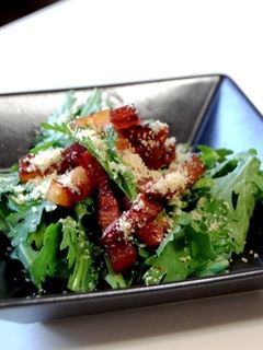 春菊とカリカリベーコンのサラダ-レシピのメイン写真