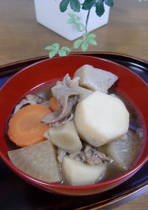 芋煮　～牛肉と里芋～　**山形の味**-レシピのメイン写真