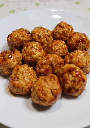 鶏ミンチ豆腐だんごのウスターケチャ味-レシピのメイン写真