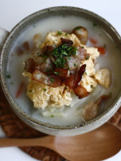 栄養満点☆ベーコンエッグのミルクスープ-レシピのメイン写真