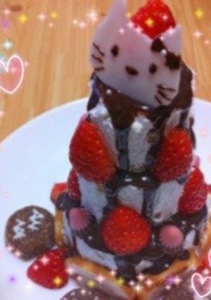 簡単!3段デコロールケーキ♡-レシピのメイン写真