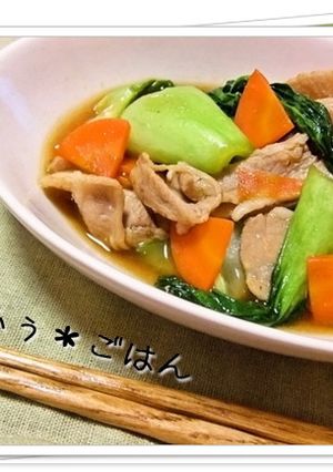 チンゲン菜と豚肉のオイスターソース炒め-レシピのメイン写真