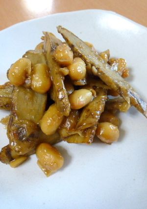 ゴボウと大豆の味噌がらめ-レシピのメイン写真