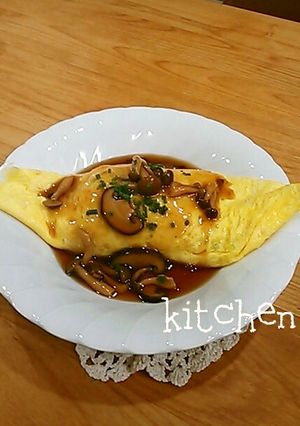 和風おむらいす～簡単きのこあんかけ-レシピのメイン写真