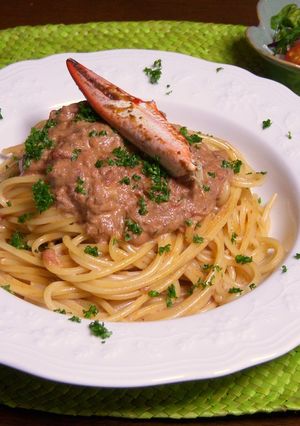 渡り蟹のトマトクリームパスタ-レシピのメイン写真