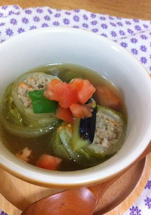 野菜たっぷり白菜ロールのスープ-レシピのメイン写真