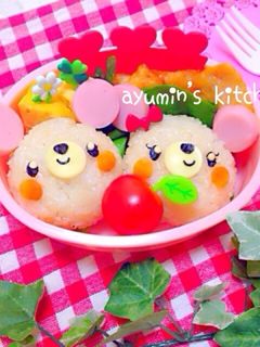 キャラ弁*耳も簡単に*くまちゃん-レシピのメイン写真