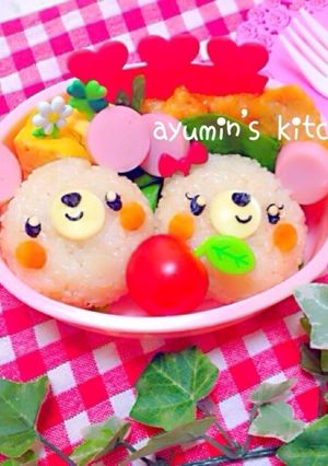 キャラ弁＊耳も簡単に＊くまちゃん-レシピのメイン写真