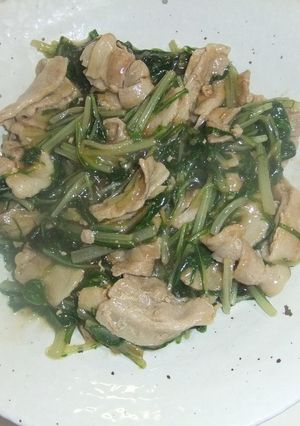 水菜と豚肉のあんかけ風-レシピのメイン写真