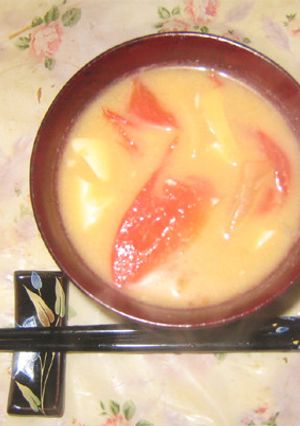 トマトの味噌汁-レシピのメイン写真