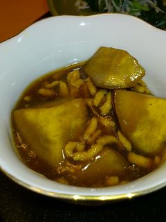 さつまいもの挽肉あんかけ-レシピのメイン写真