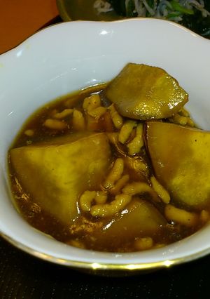 さつまいもの挽肉あんかけ-レシピのメイン写真