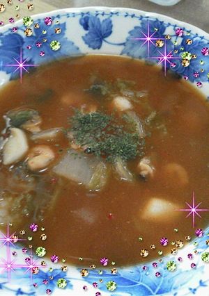 簡単♪なんちゃってキムチ風スープ-レシピのメイン写真