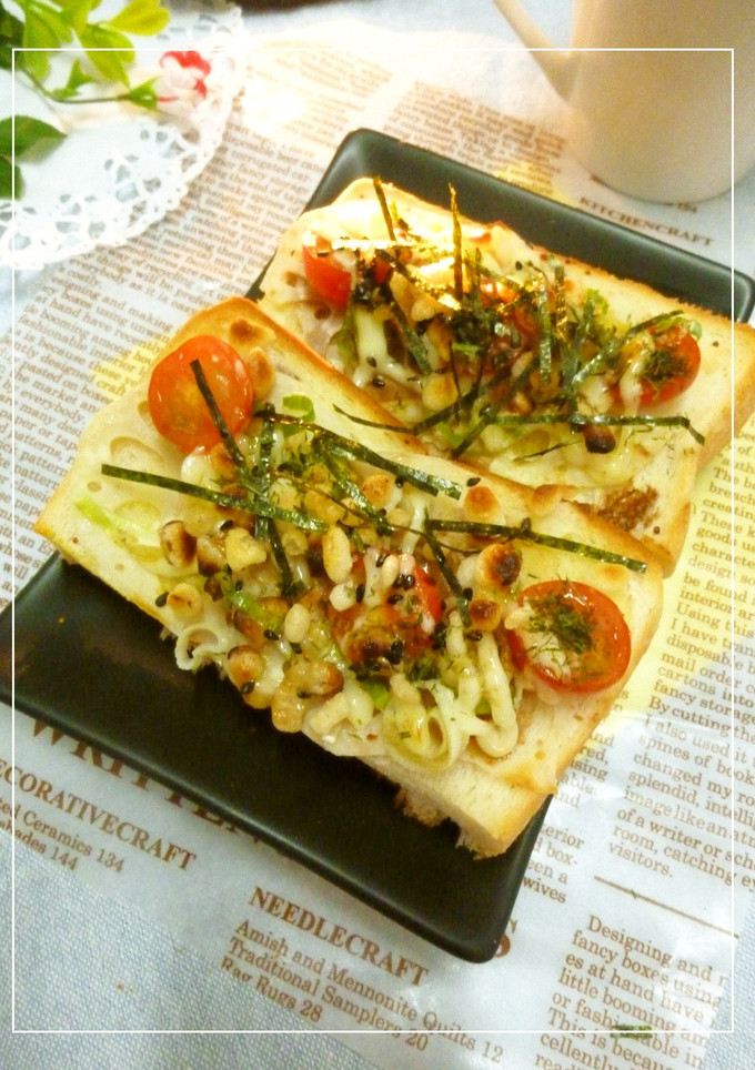 レンコンとトマトの和風トースト-レシピのメイン写真