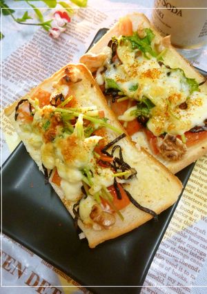 トマトと三つ葉の和風トースト-レシピのメイン写真