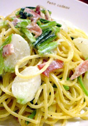 ほっこりかぶとベーコンのクリームパスタ-レシピのメイン写真