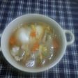 四角い野菜とトロ~リ卵のあったかスープ