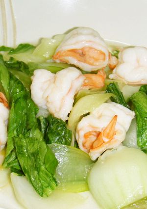 青梗菜とエビの中華風炒め-レシピのメイン写真