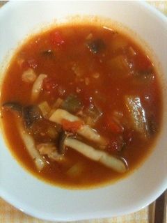 野菜たっぷり食べるトマトスープ-レシピのメイン写真