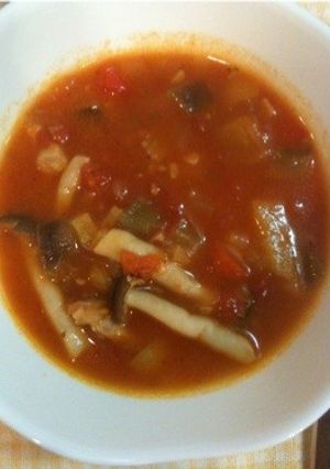 野菜たっぷり食べるトマトスープ-レシピのメイン写真
