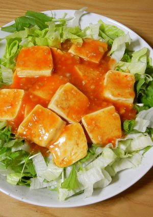 ヘルシーな豆腐で♬『豆腐チリ♡』-レシピのメイン写真