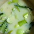 ちんげん菜とハムの豆乳スープ