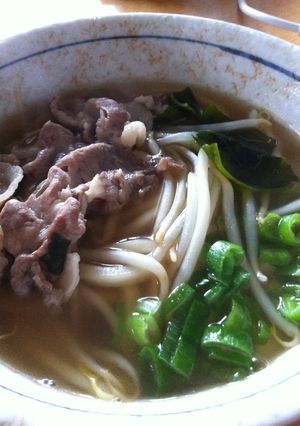 肉うどん（シャキシャキもやし入り）-レシピのメイン写真