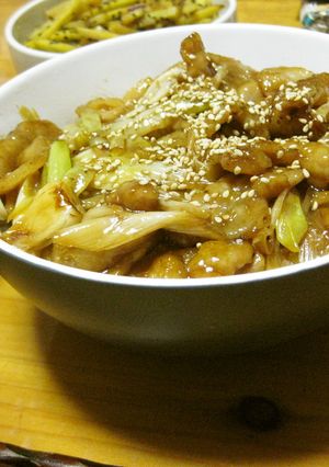 豚バラとネギの甘辛丼-レシピのメイン写真