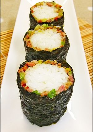ネギみそチャーシュー巻きおにぎり-レシピのメイン写真