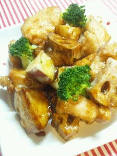 ★さつまいもとれんこんの甘辛揚げ-レシピのメイン写真