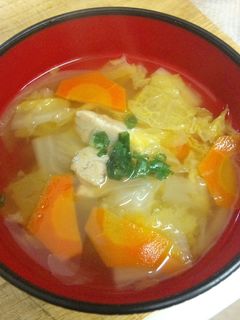 生姜でポカポカ☆白菜と鶏のスープ。-レシピのメイン写真