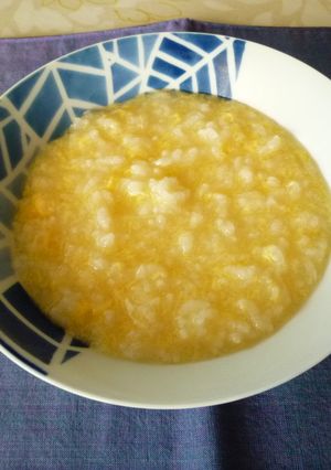 やさしい卵のおかゆ、ホッとする味!-レシピのメイン写真