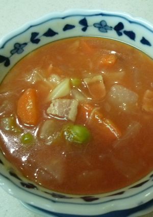 簡単トマト味のミネストロスープ-レシピのメイン写真