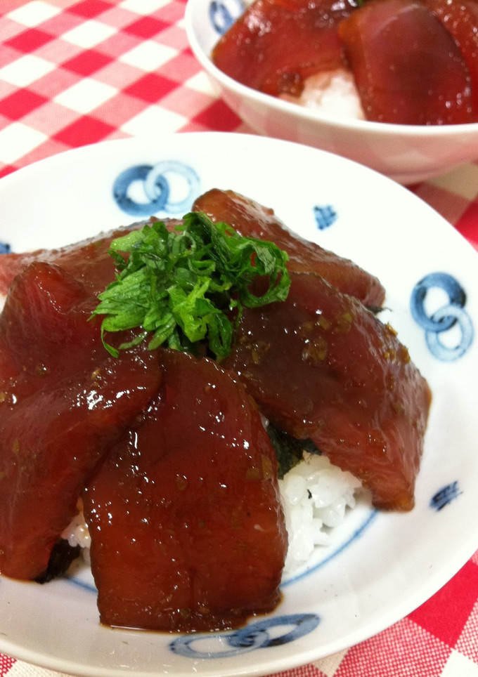 まぐろ漬け丼♪ゆず胡椒味で♪-レシピのメイン写真