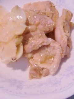 ユリの根と鶏のみそ漬けのささっと煮物-レシピのメイン写真