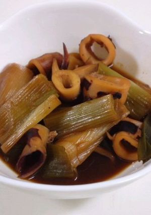 ｲｶとﾈｷﾞの味噌煮-レシピのメイン写真
