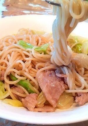 キャベツと豚肉の洋風スパゲティ-レシピのメイン写真